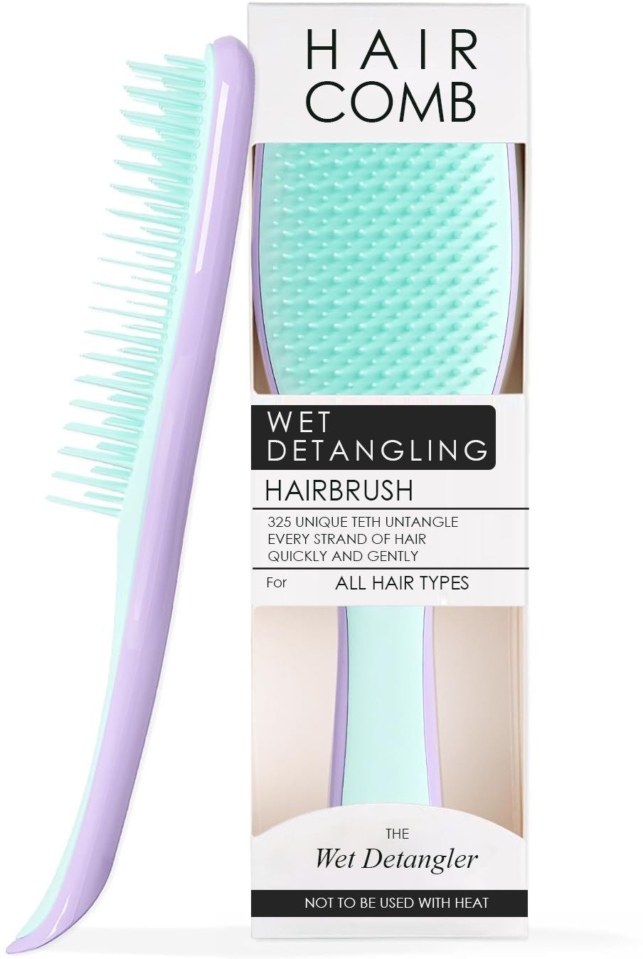 Ultimate Detangling Hair Brush Comb for Women & Men (Mint & Purple)-image-24