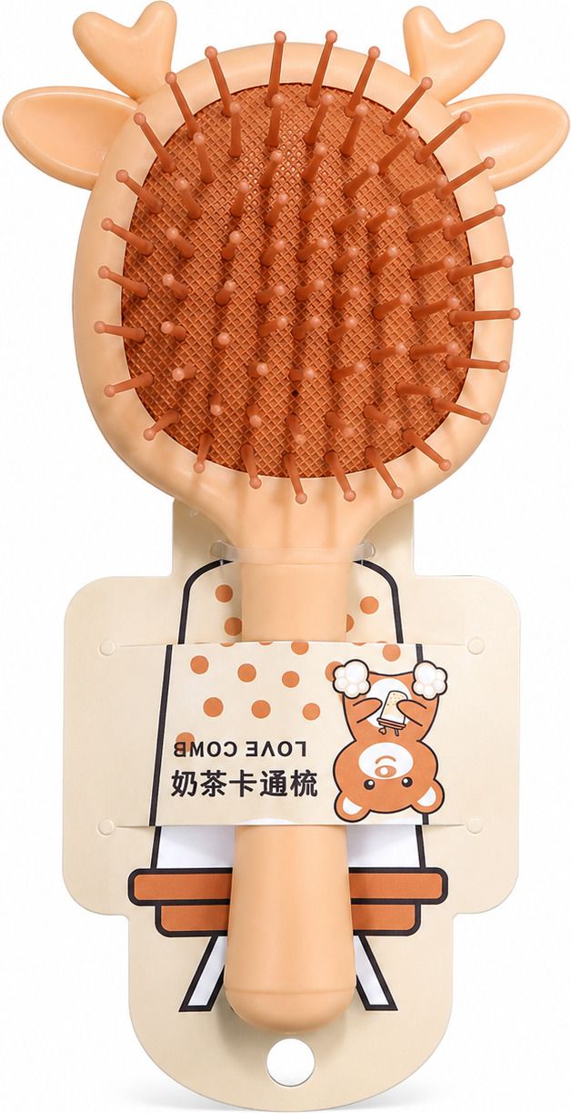 Kids Hair Brush for Girls & Boys | Cute Deer Detangling Comb with Soft Bristles-image-40