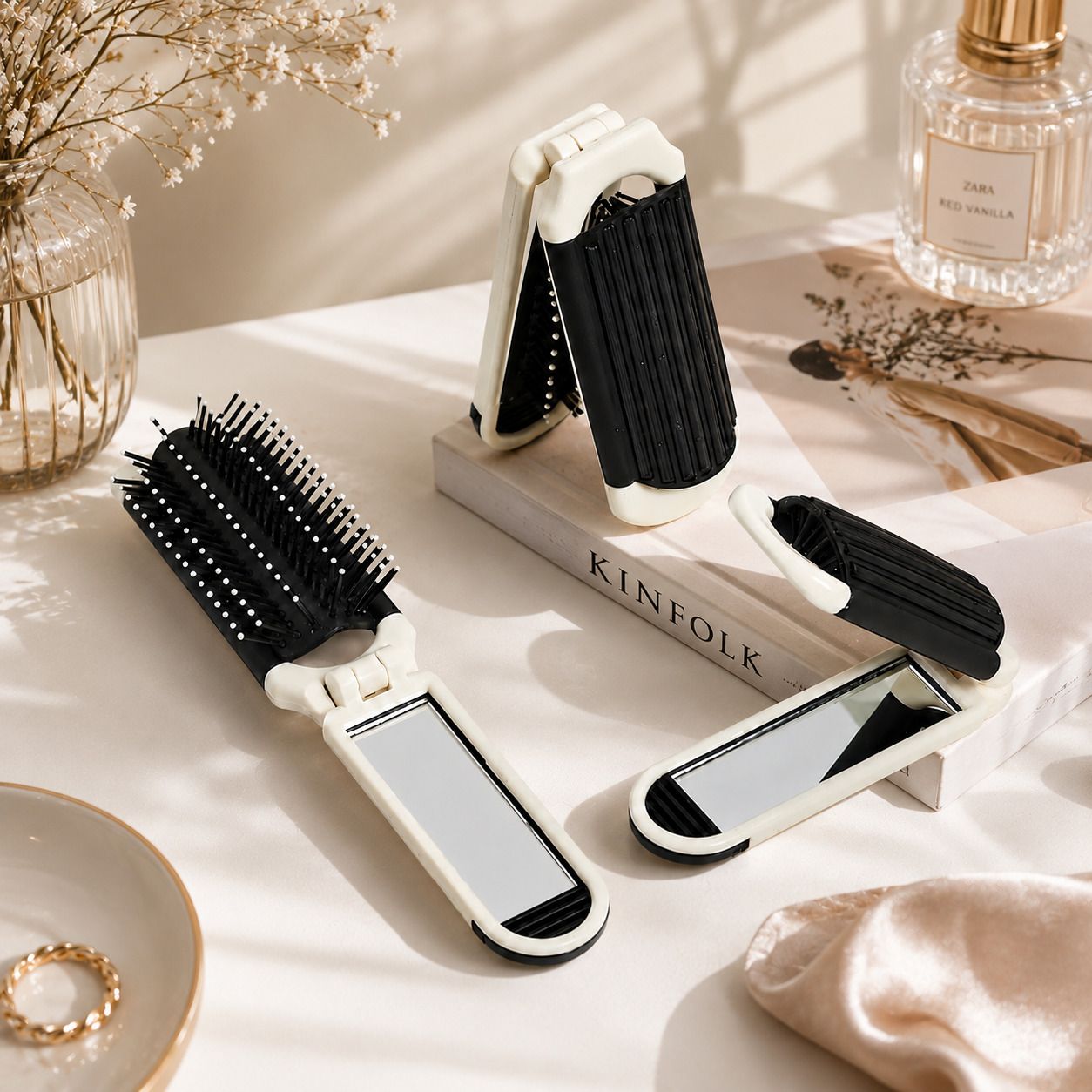 skywork Foldable Hair Brush with Mirror-picture-4