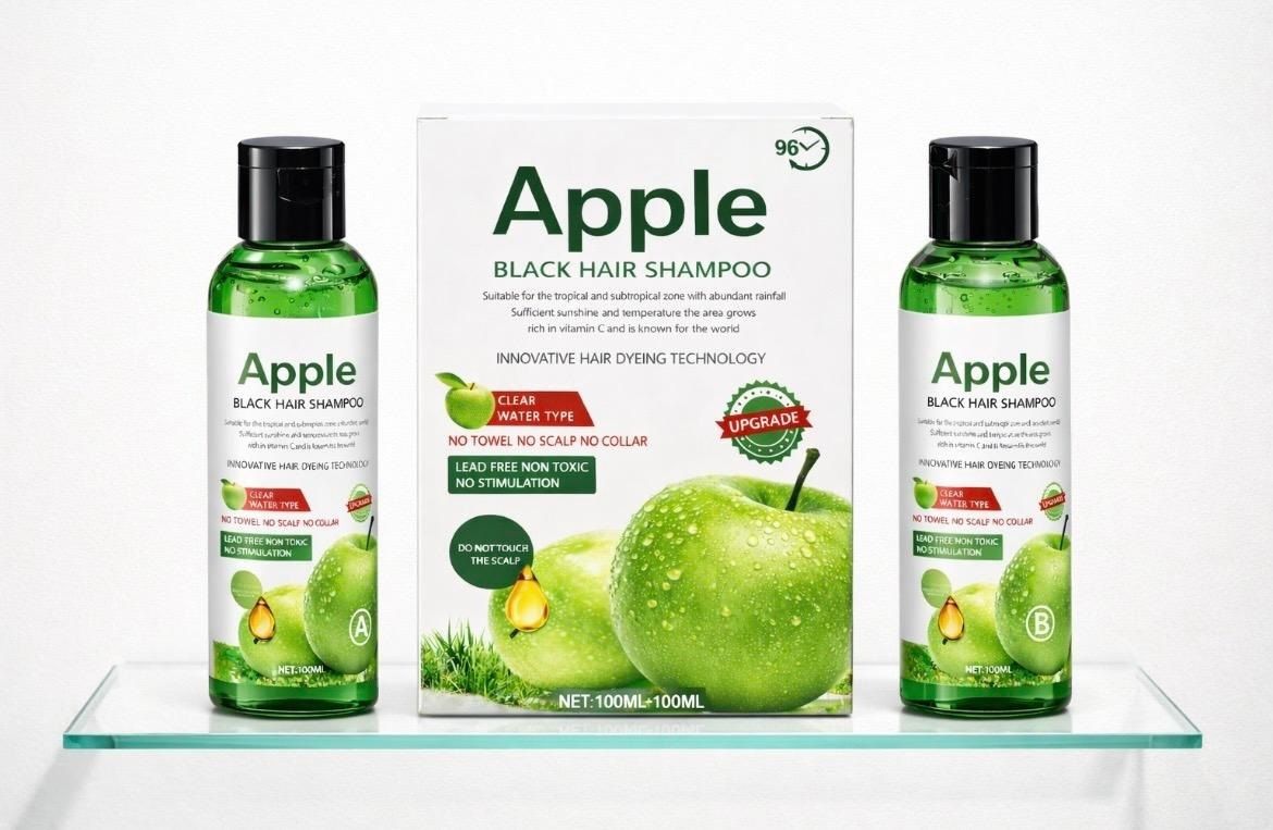 morbee Apple Black Hair Shampoo 100ml Hair Dye Shampoo AG , Neutral Black AG-picture-13