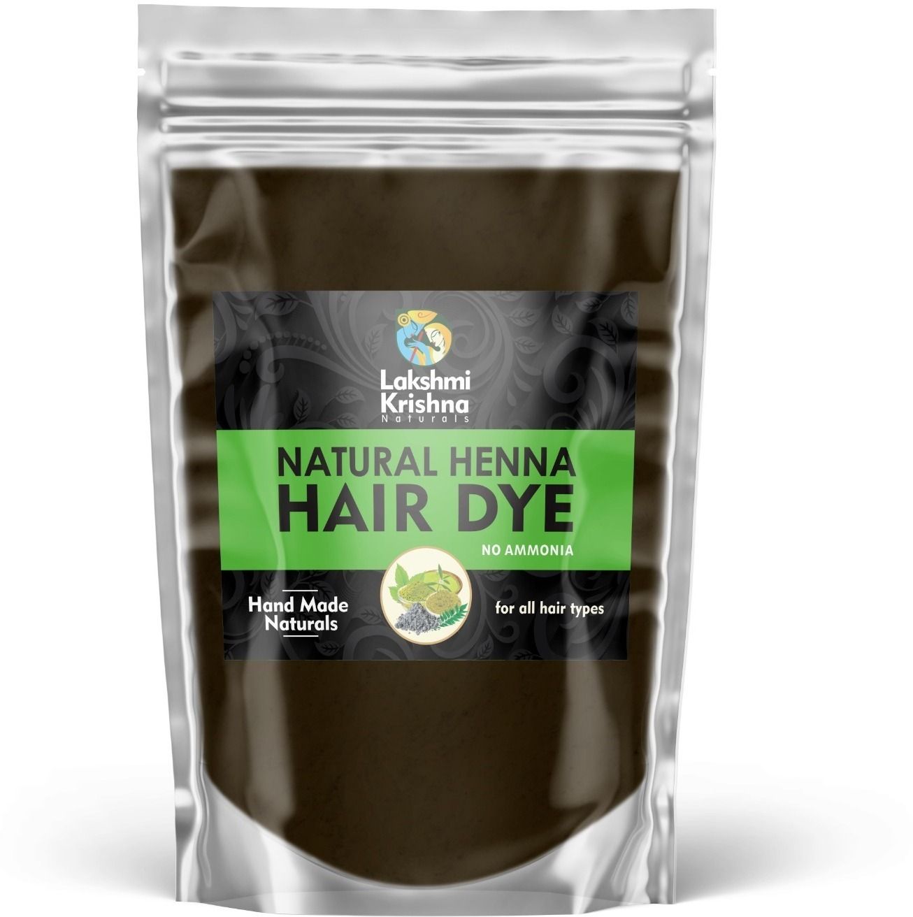 Natural Henna Hair Dye , Non-ammonia black dye, 50g