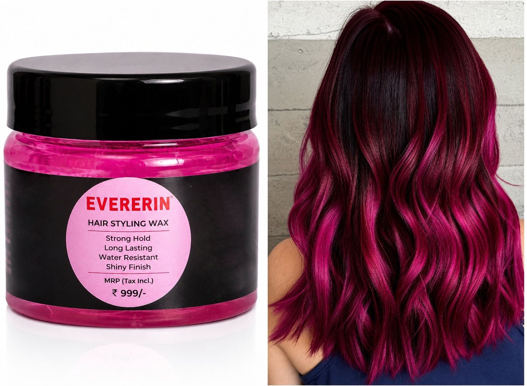 evererin Temporary Pink hair color wax washable coloring , PINK-picture-41