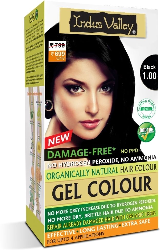 indus valley Organically Natural Damage Free Gel Color,No Ammonia Hair Men Women ,Black 1.00-picture-11