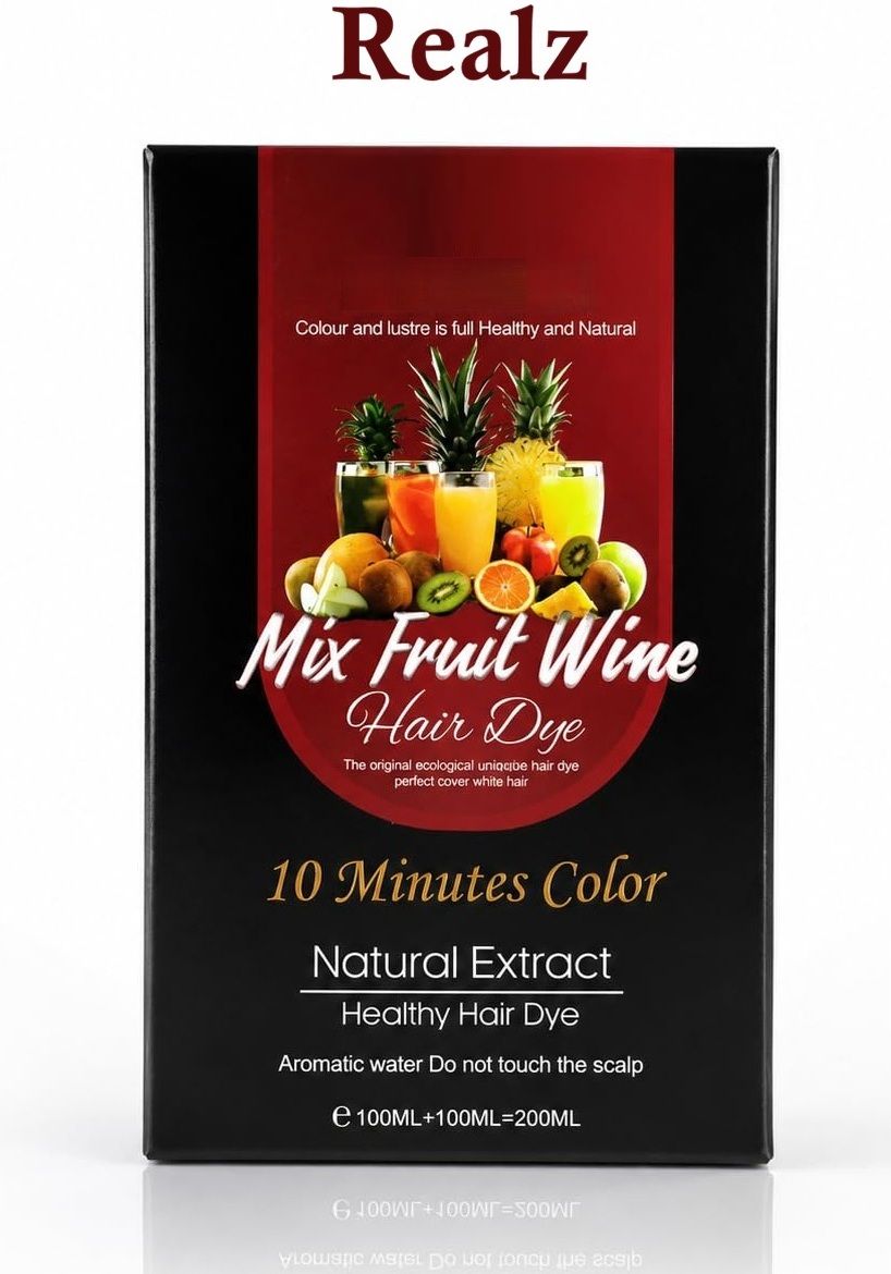 Mix Fruit Wine Hair Dye Color For Men & Women , Black..-image-3