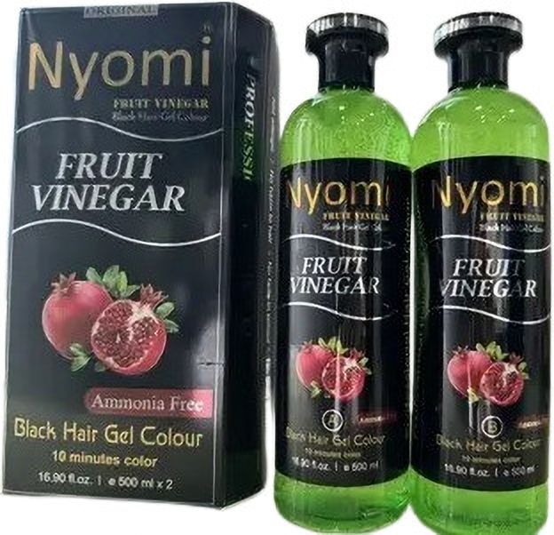Fruit Vinegar Gel Based Black Color Hair DYE For Men and Women (AMMONIA FREE) , 1000 ML Natural Black-image-26