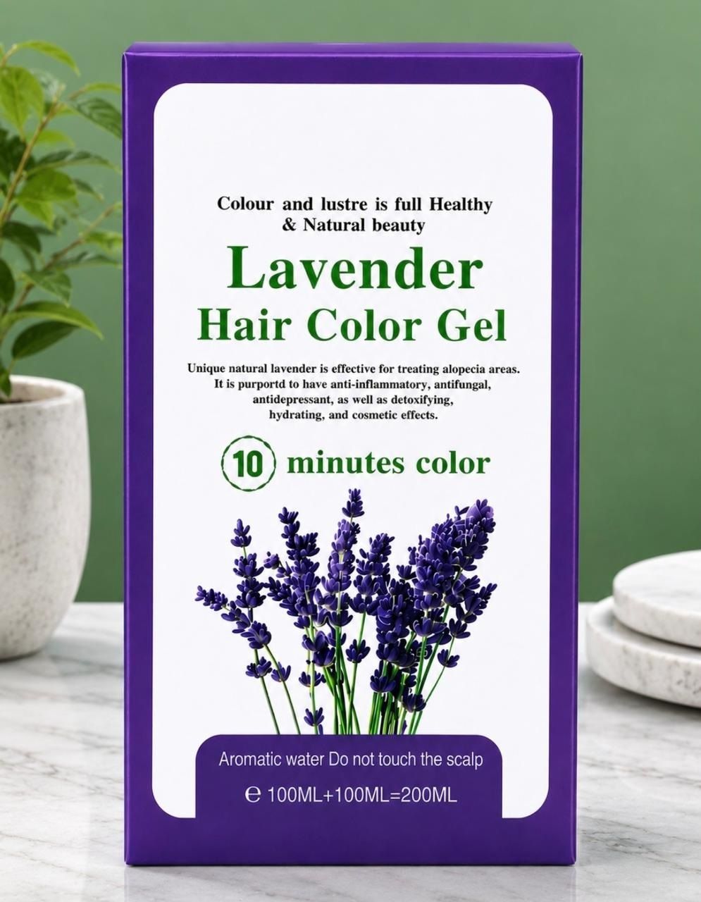morbee Lavender Hair Color Gel Natural Color (100x2)ml AK 10 Minute , Natural Black AK-picture-24
