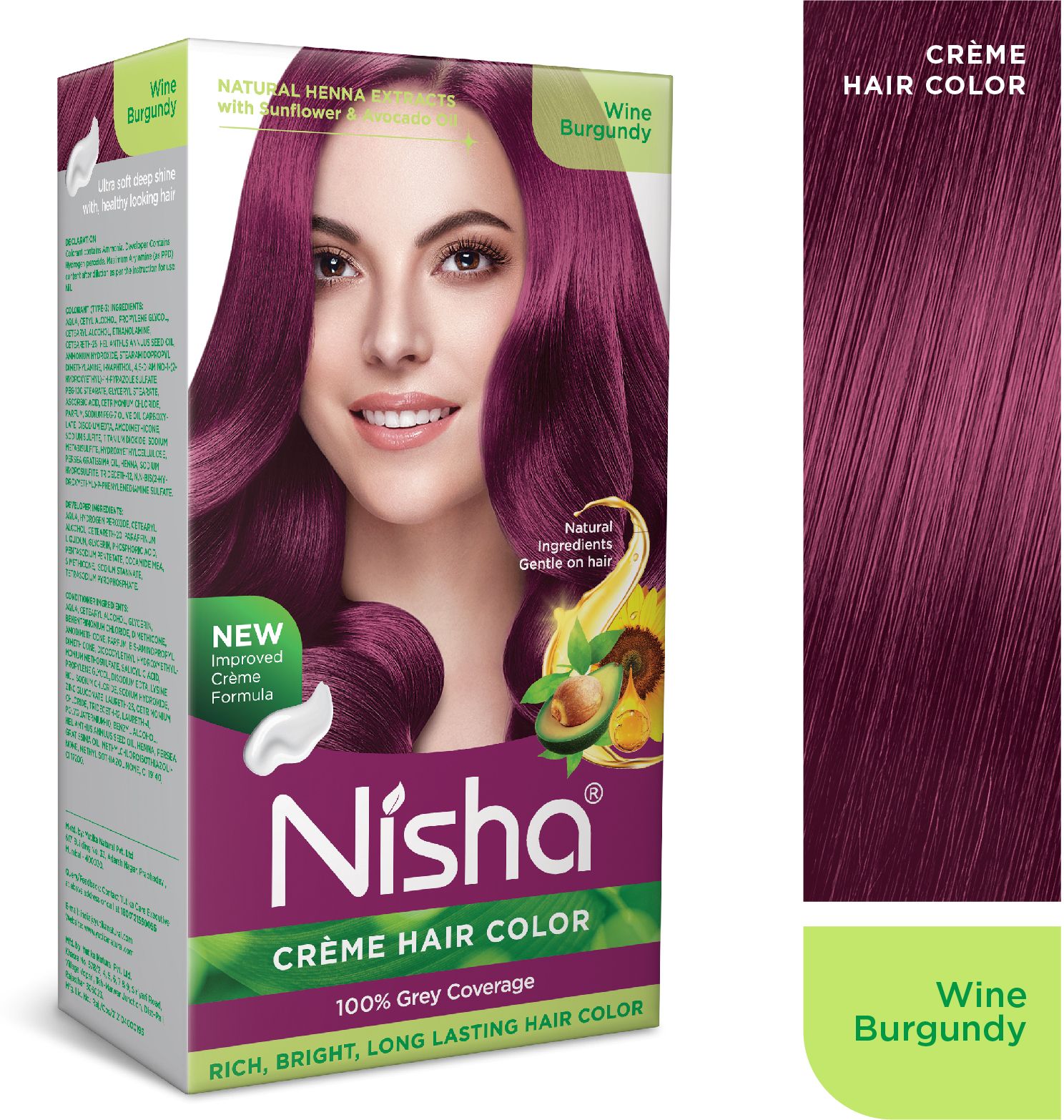 Creme Hair Color Wine Burgundy (Pack of 1) , Wine Burgundy-image-5
