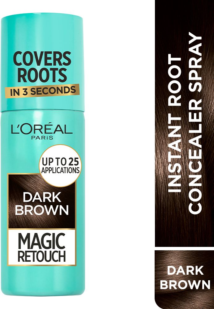 l'oréal paris Magic Retouch Hair Colour, Instant Root Concealer Spray , 2 DARK BROWN-picture-11