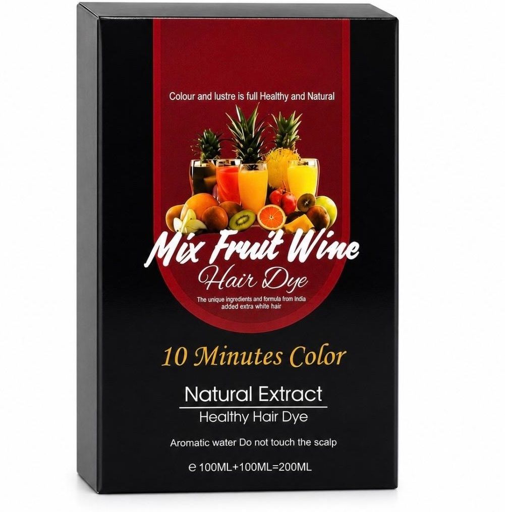 morbee Mix Fruit Wine Hair Dye (100x2) Hair Color Gel , Natural Black-picture-22