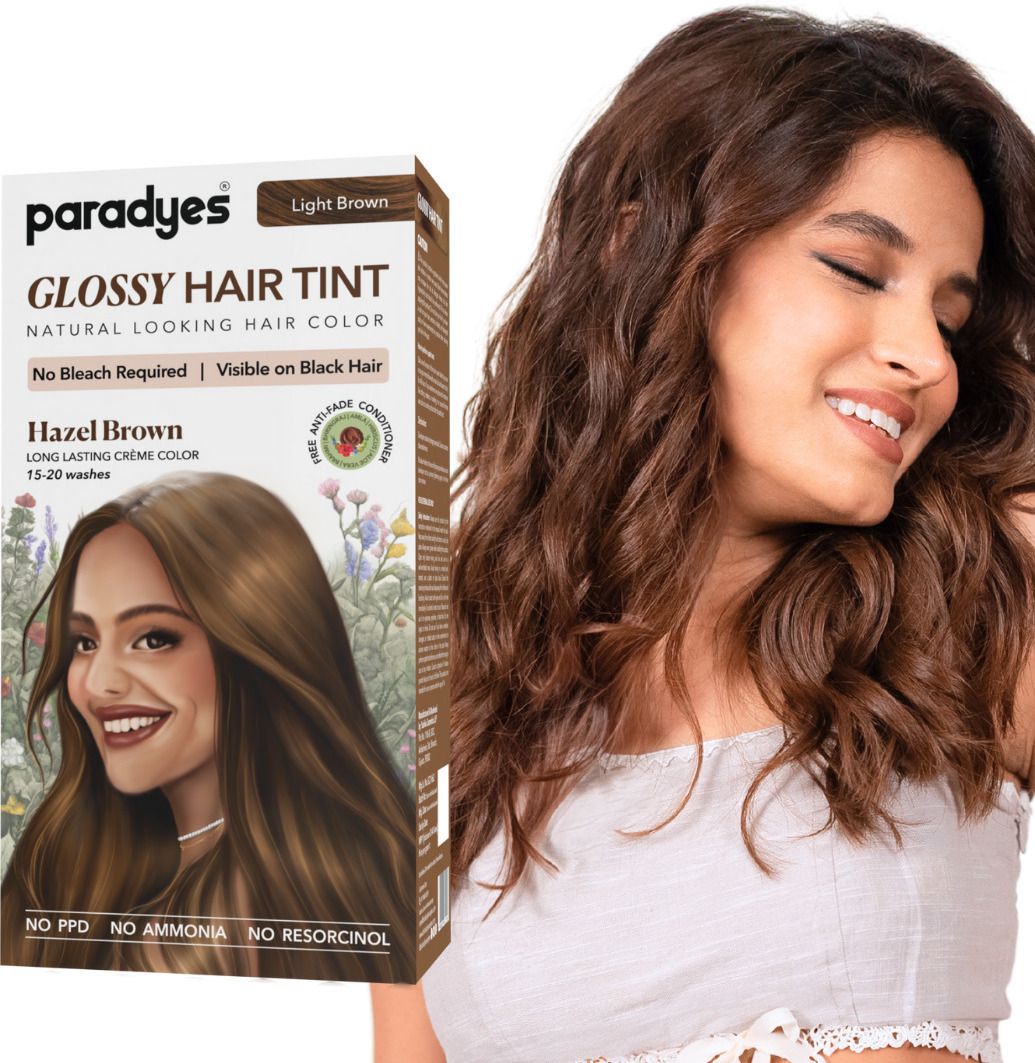 No Bleach Glossy Hair Tint, For Natural Black ,Hazel Brown-image-33