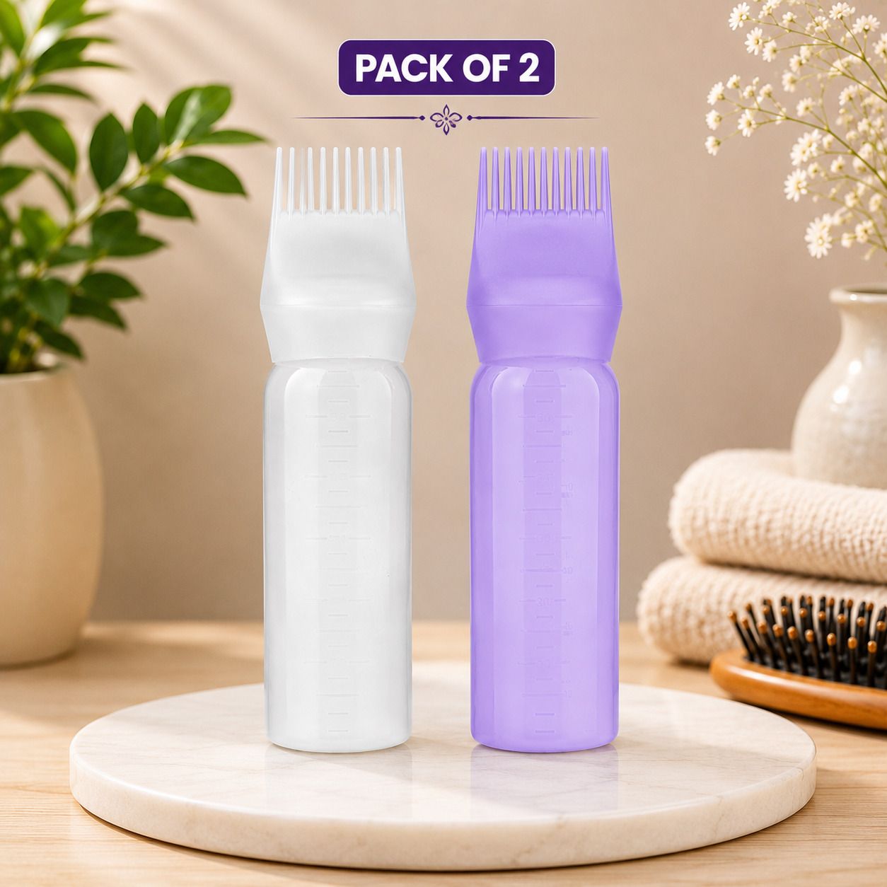 Multi-Purpose Hair Dye Applicator Bottle with Comb for Oil & Scalp Treatment 2PC-image-12
