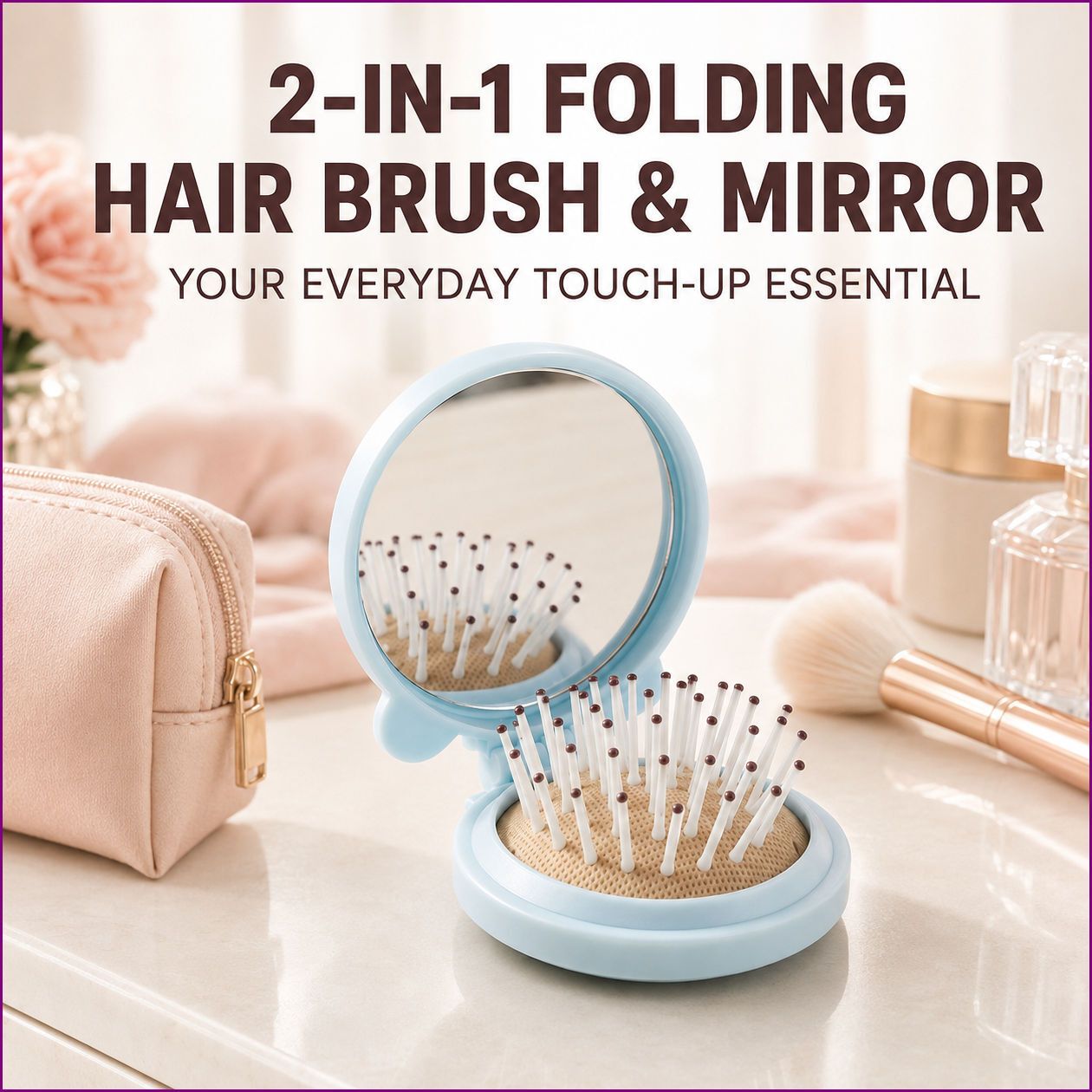 be bodywise Compact Purse Hair Brush-picture-11