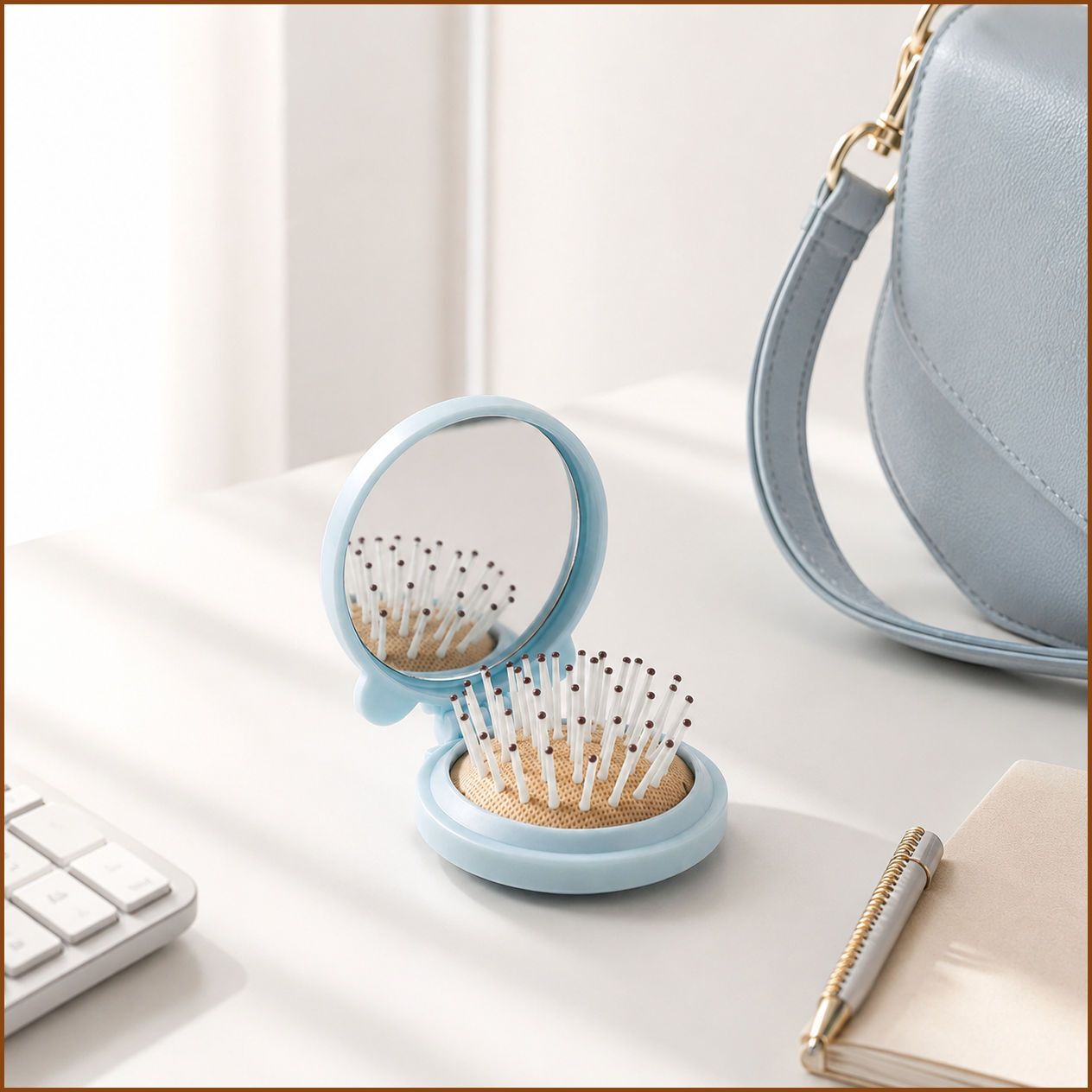 niloro Easy Carry Hair Brush Mirror-picture-6