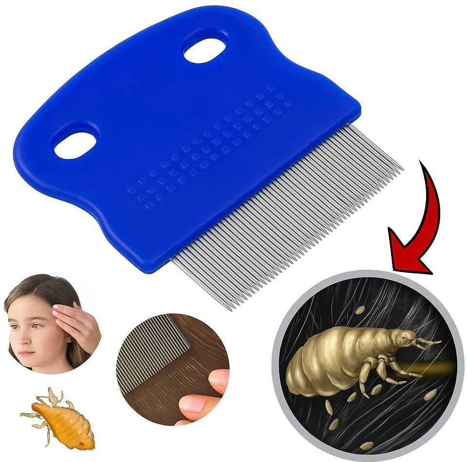Anti-Lice Comb for Head Lice, Egg Removal – Steel Hair Comb for All Hair Types-image-27