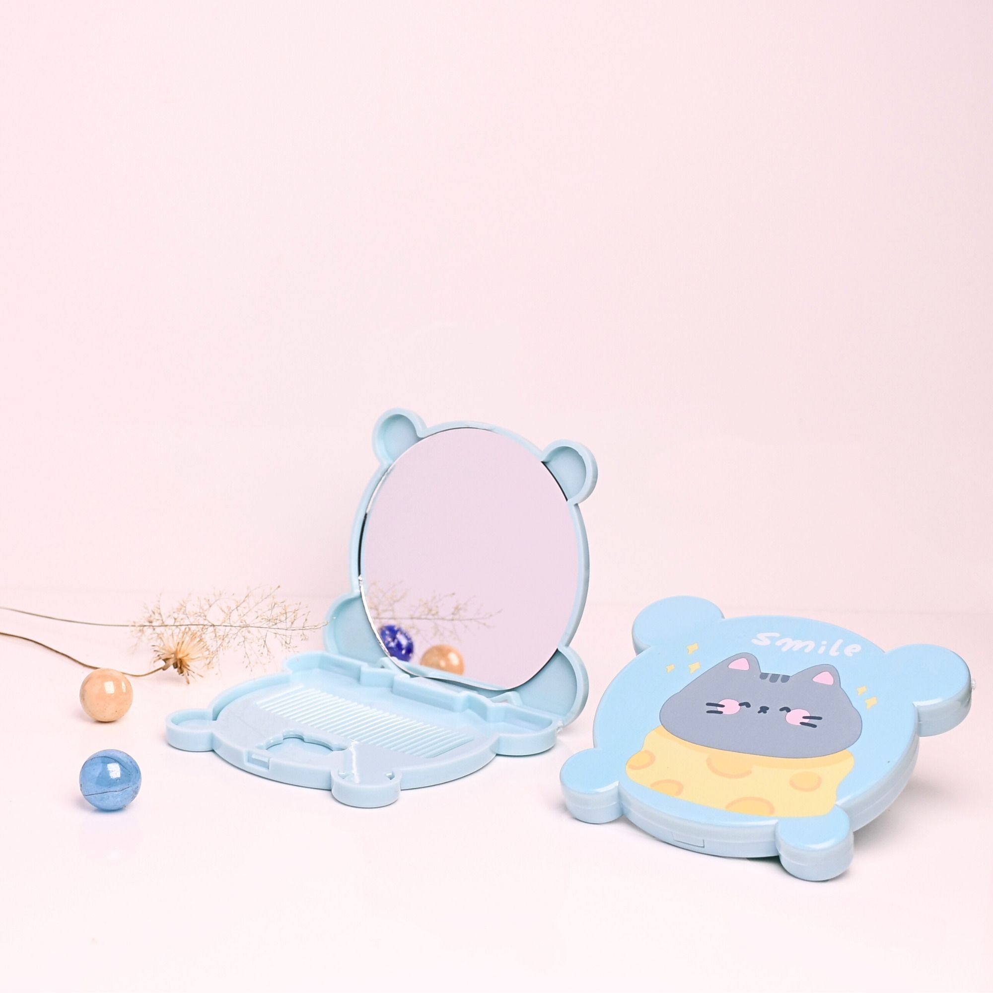 Comb and Mirror Set with Soft Bristles & Rounded Tips for Babies/Kids/Toddlers-image-11