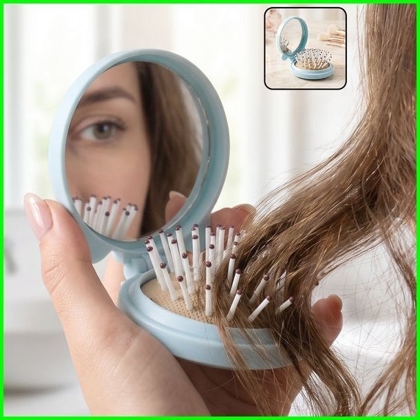 niloro Portable Hair Brush Compact Mirror-picture-36