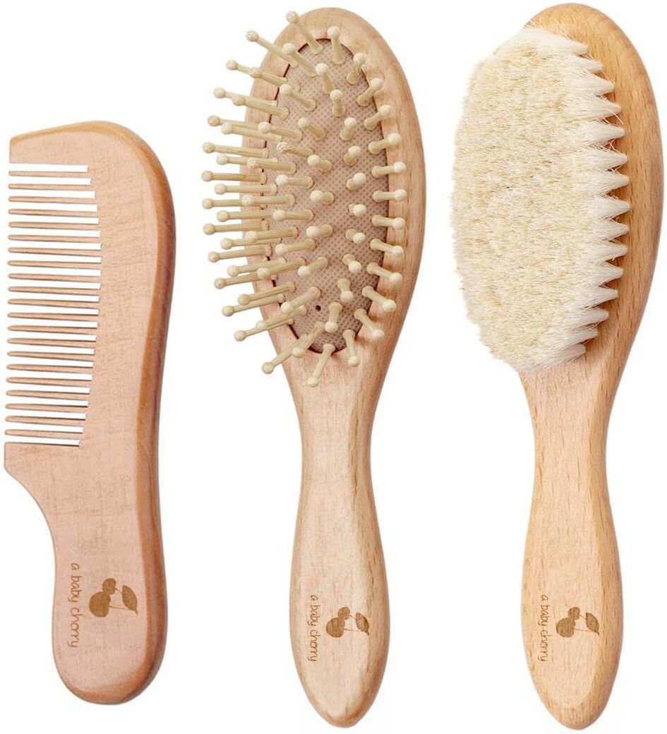 3 Piece Premium Baby Brush & Comb Set-image-34