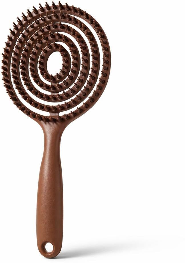 Vented Round Hair Brush for Blow Drying | Soft Bristle Styling Hair Brush-image-22