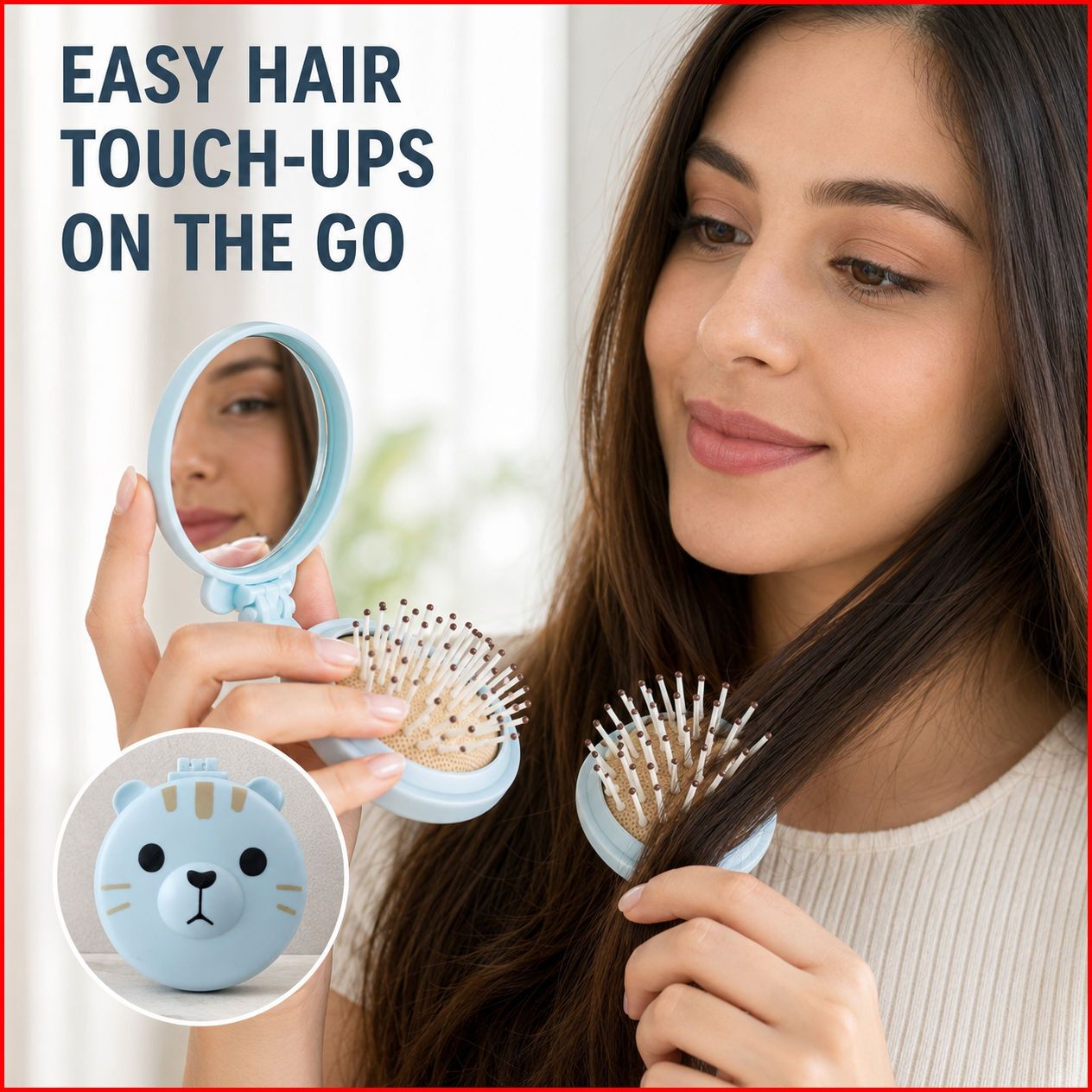 be bodywise Portable Foldable Hair Comb-picture-16