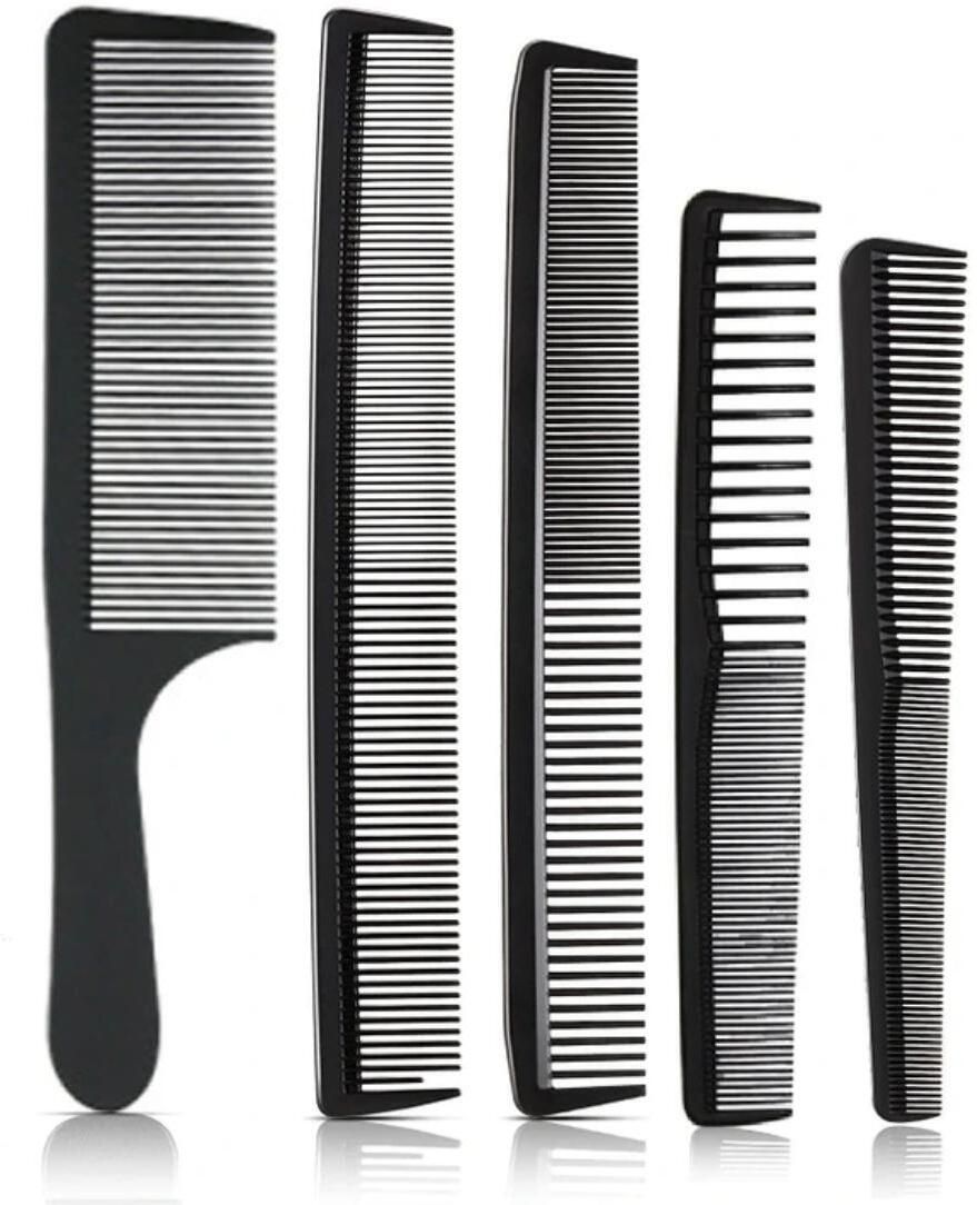 5 Anti Static Heat Resistant Hair Cutting Styling Classic Combs-image-8