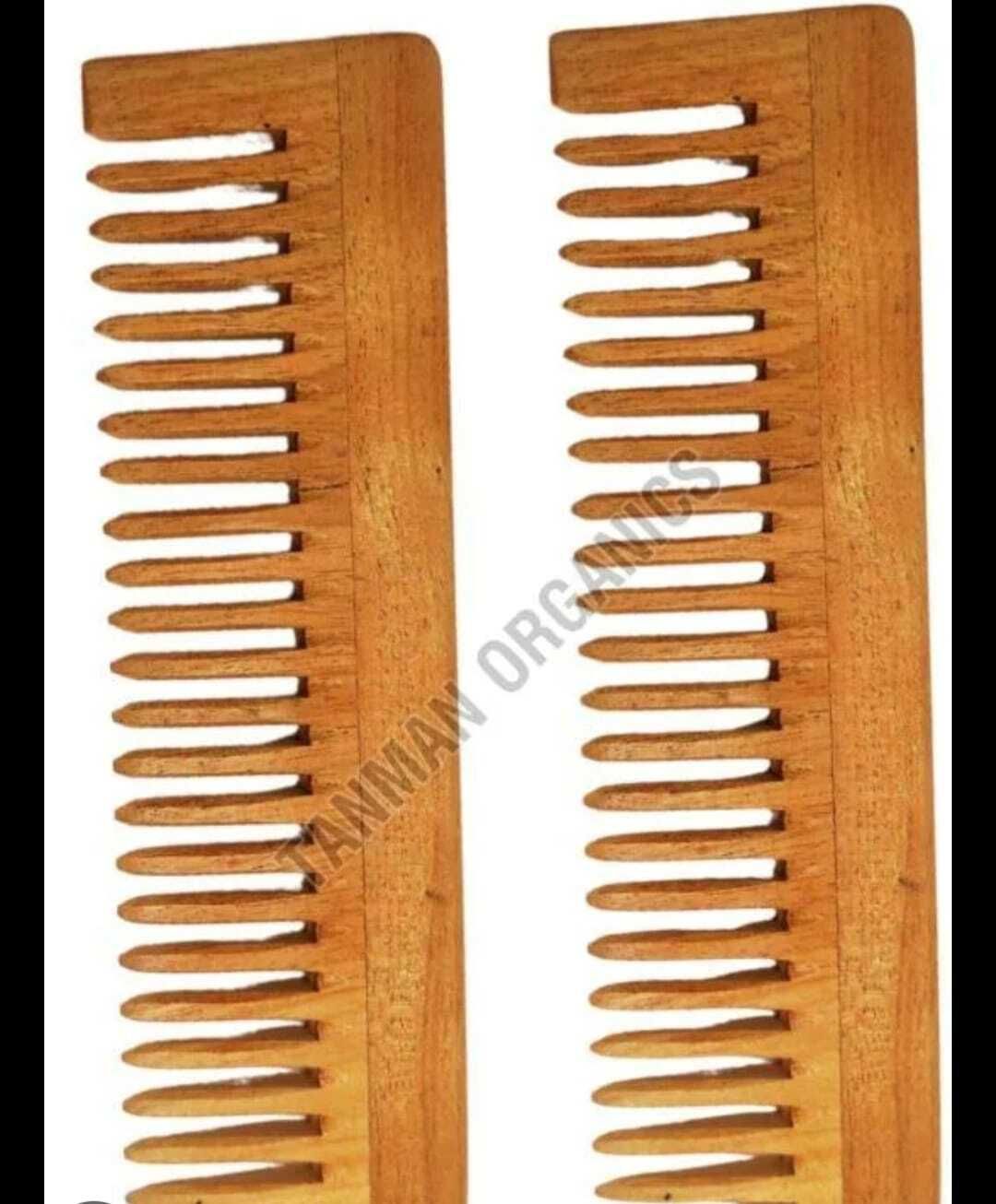 shriji trend ways PureGlow Artisanal Natural Wood Hair Comb Set (Pack of 2)-picture-33