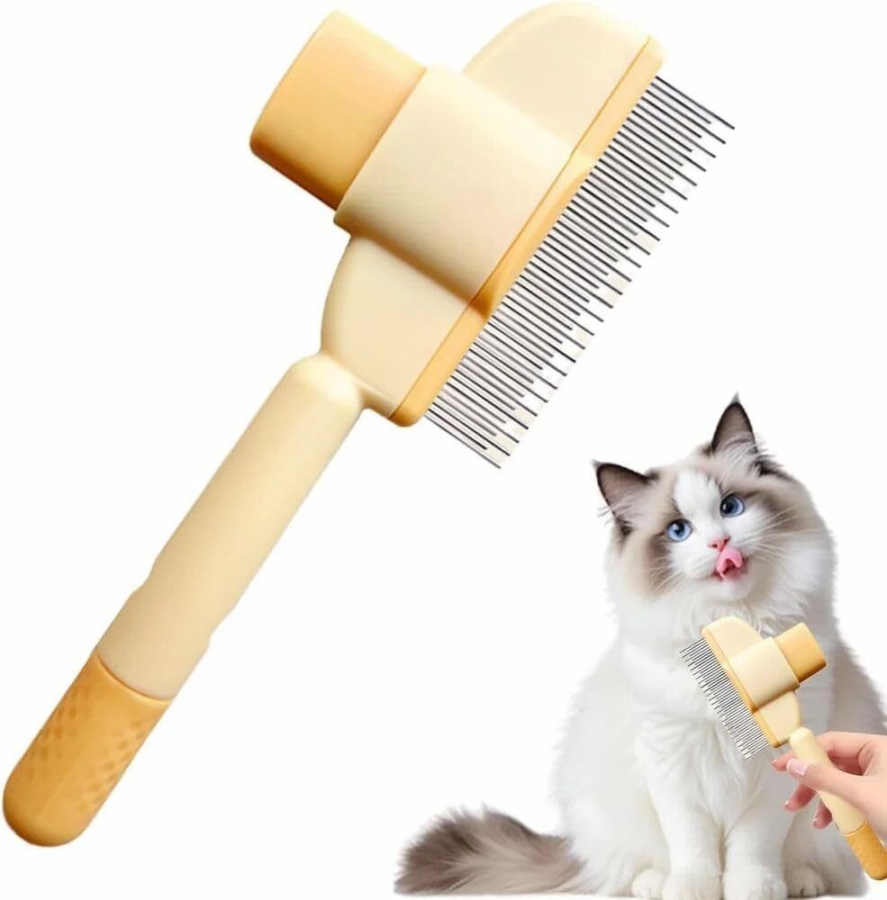 Self Cleaning Slicker Brush for Cats Pet Grooming Brush Hair Release Button-image-46