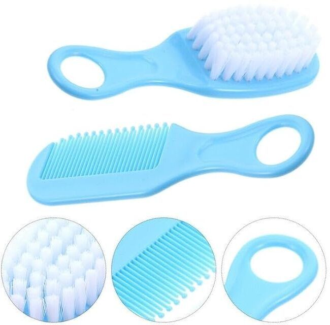 Baby Hair Brush and Comb Set for Newborns & Toddlers Soft Bristles