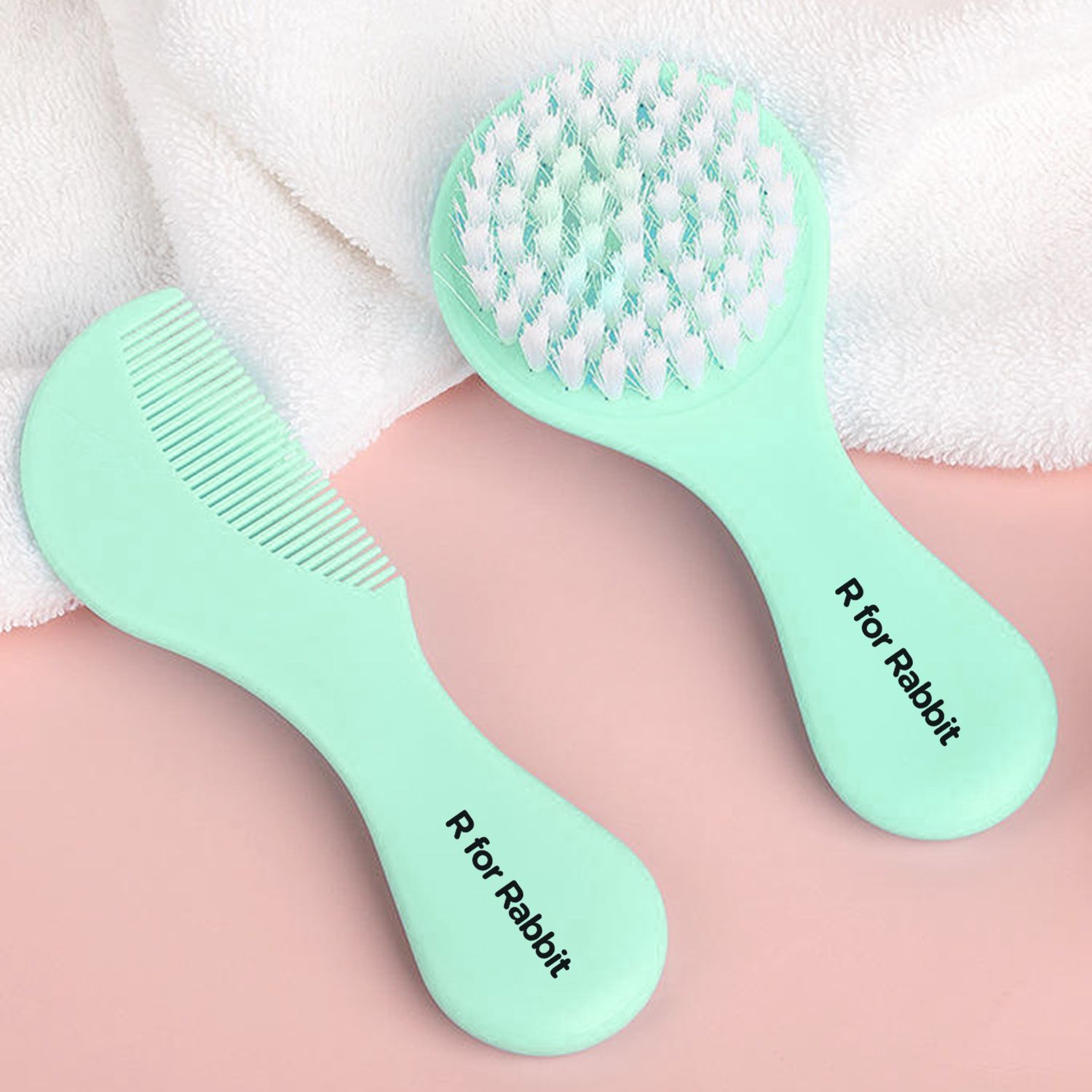 r for rabbit Stylo Tiny Twirls Baby Hair Brush & Comb for New Born-picture-2