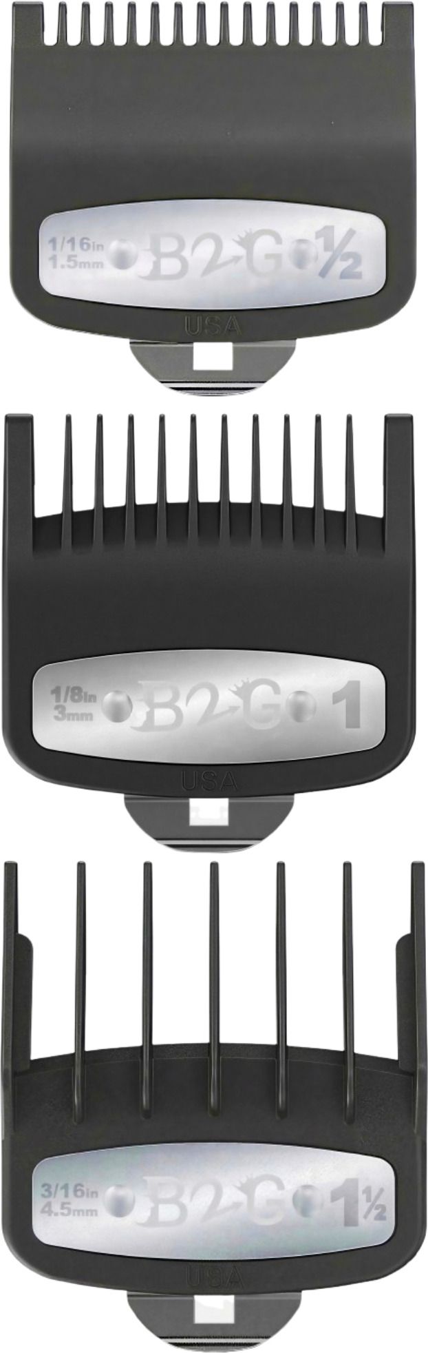 Hair Clipper Guards Set with Premium Metal Clip 1.5mm, 3mm, 4.5mm Cutting Guides-image-20