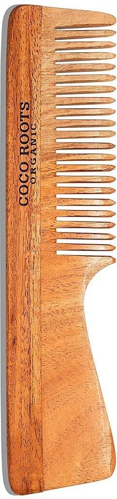 cocorootsorganic Neem Wood Comb (Full Bristles) (Neem Wood Comb (With Handle)-picture-36