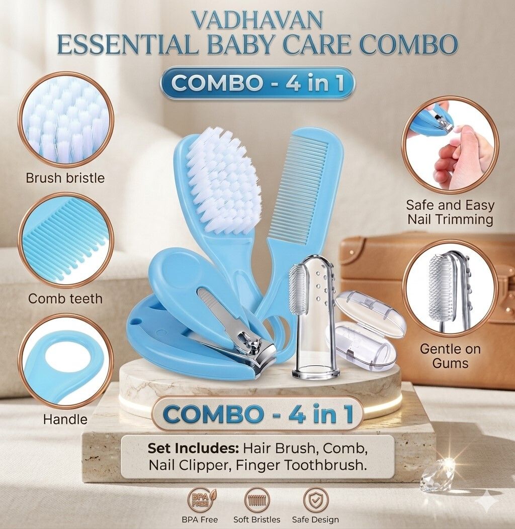 Baby hair comb, Baby hair Brush, Mini Baby nail Cutter, Baby finger Brush-image-41