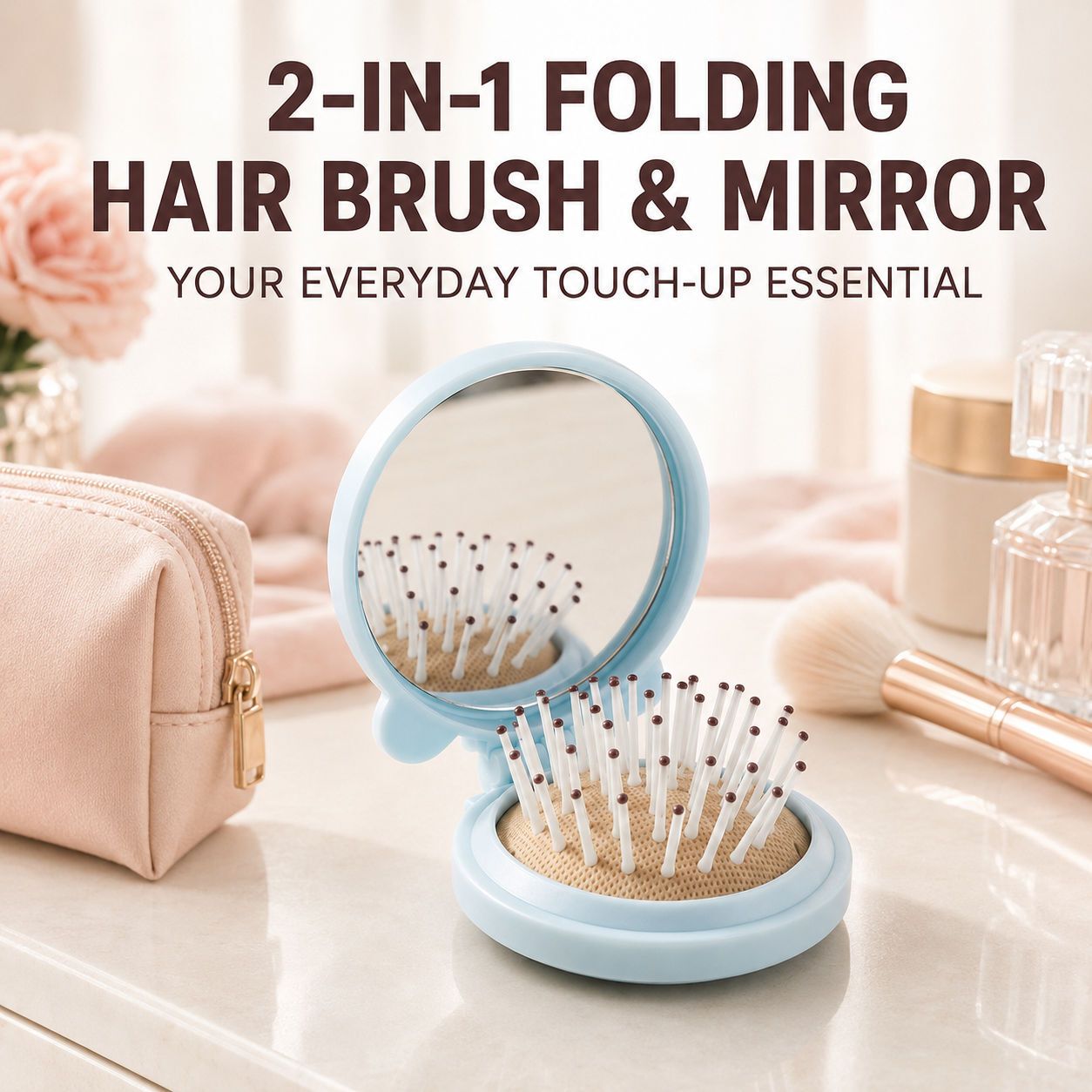 be bodywise Pop Up Pocket Hair Brush-picture-0