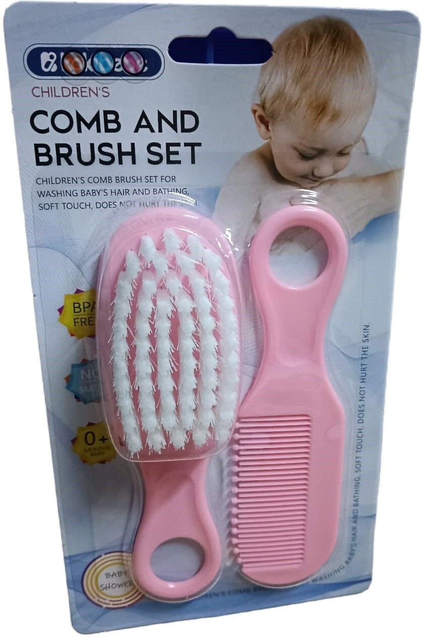 Newborn Baby Soft Bristle Hairbrush & Comb Set, HairCare for Babies & Infants-image-44