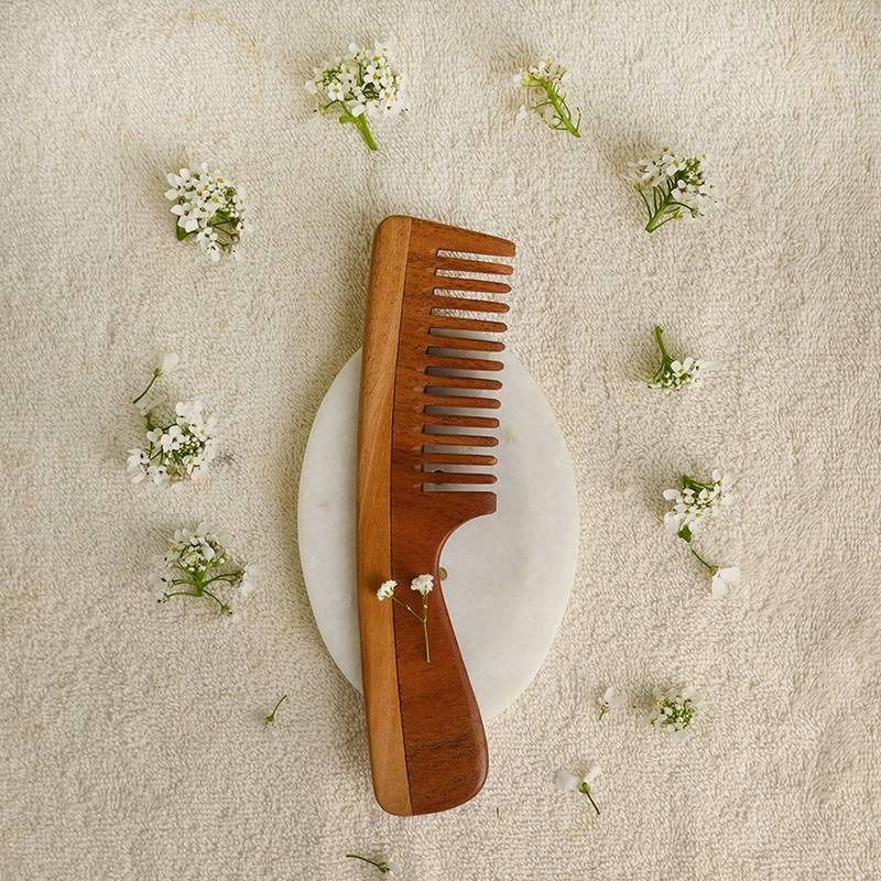 Wooden Comb with Wide Teeth | Easy Detangling Hair Brush Alternative-image-37
