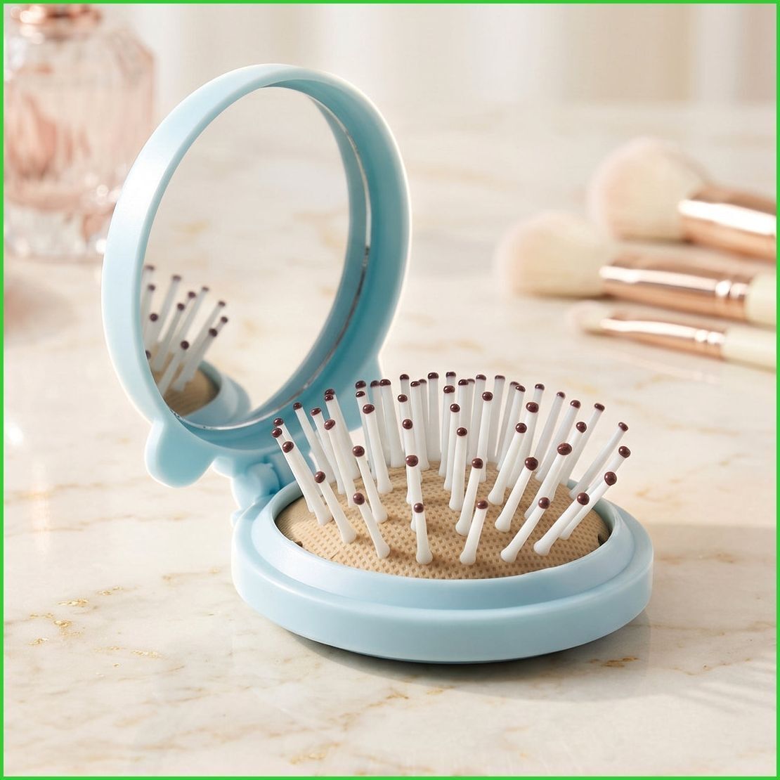 niloro Mini Travel Hair Brush Mirror-picture-9