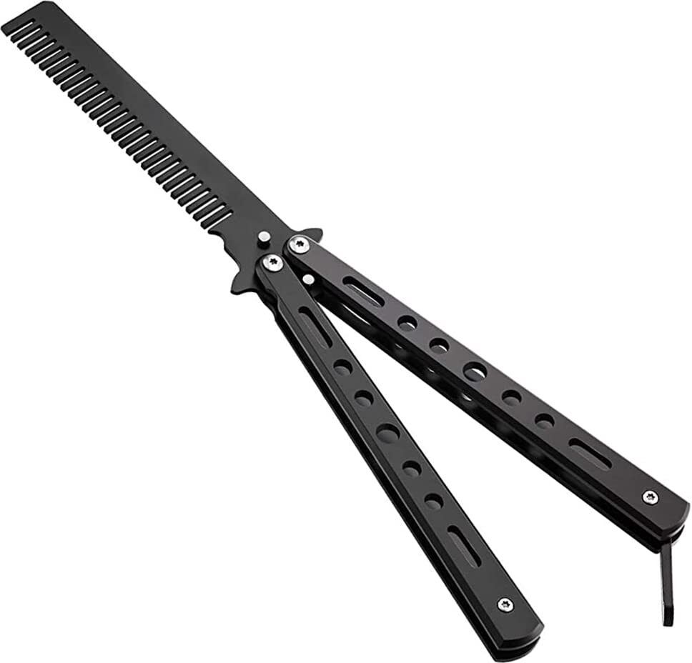 ortiza Butterfly Comb Stainless Steel Folding Practice Training Comb for Beginners-picture-15