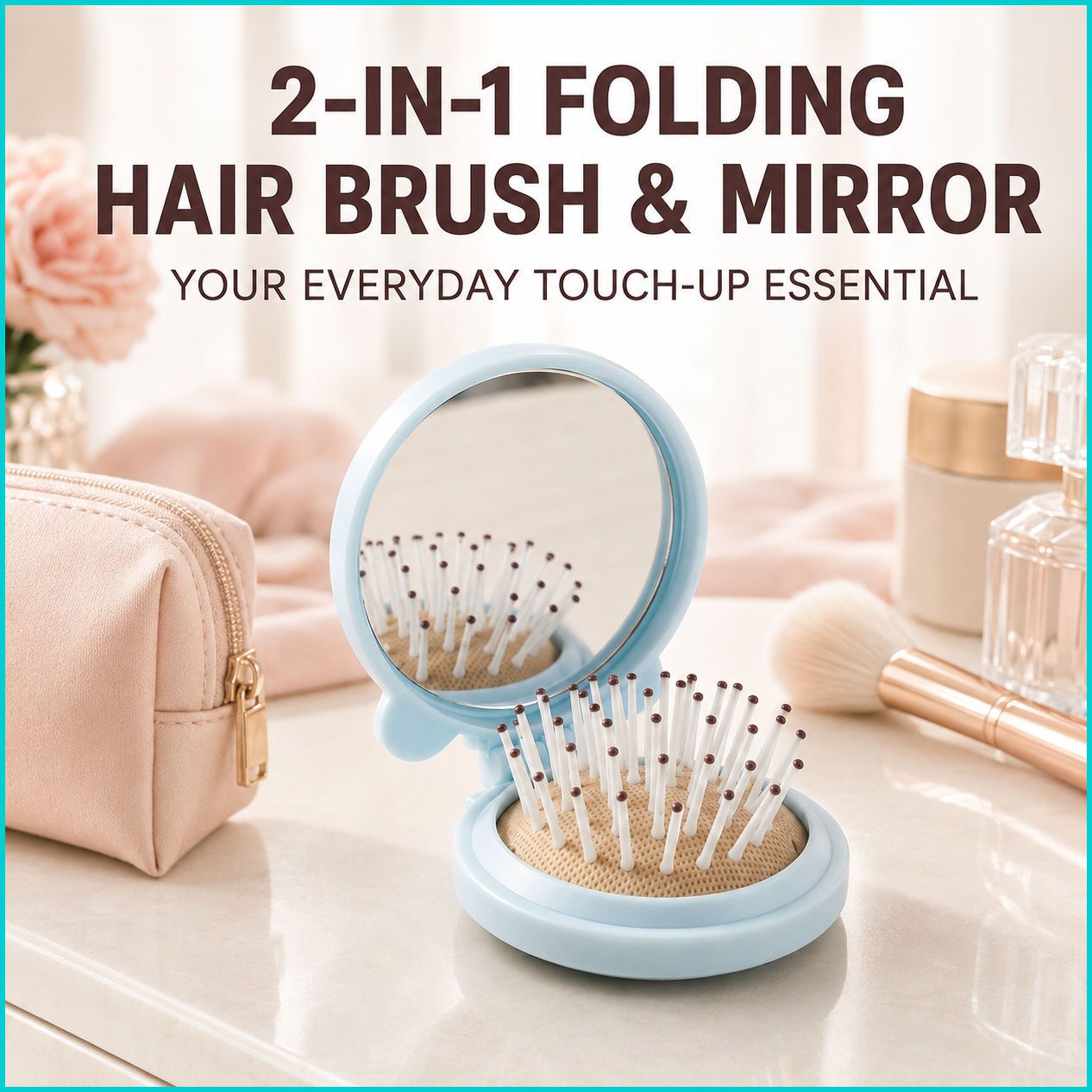 niloro Travel Ready Hair Brush Mirror-picture-23