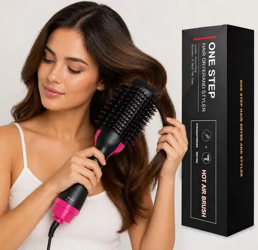 One Step Hair Dryer Hot Air Brush Blow Dryer Hair Dryer Hair Curler-image-43
