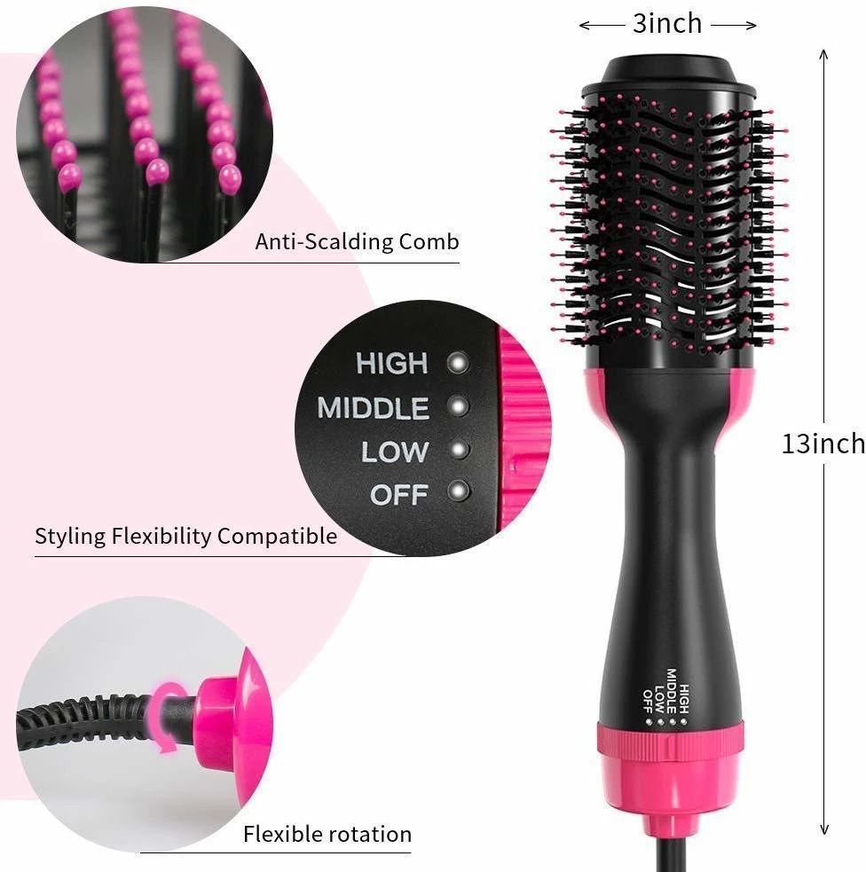 PRATYANG 3IN1 Hair Straightener, Hair Curling, Hair Dryer, On Step Hair Dryer P22 Hair Dryer-image-41