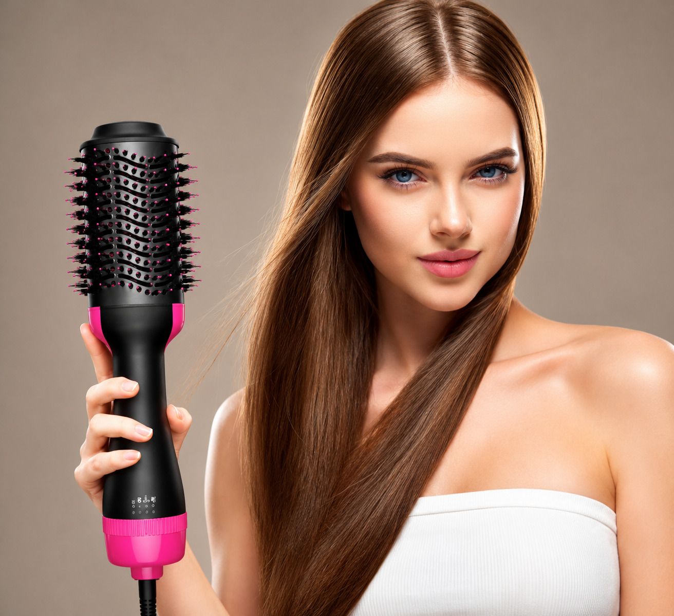 One Step Hair Dryer Hot Air Brush Blow Dryer Hair Dryer (1000 W, Black) Hair Curler-image-40