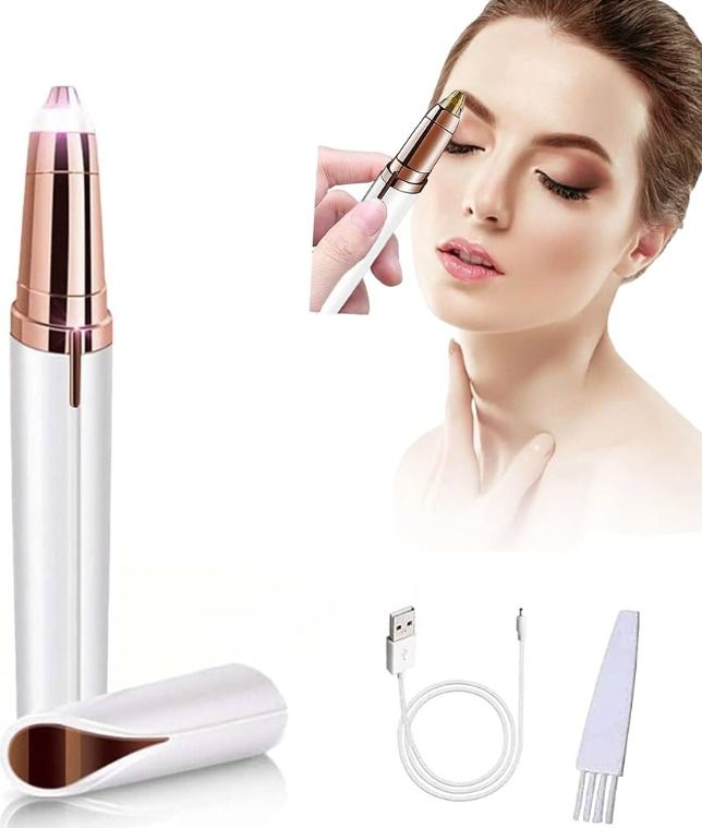 2IN1-WHITE-USB Trimmer 60 min Runtime 1 Length Setting Hair Curler-image-25