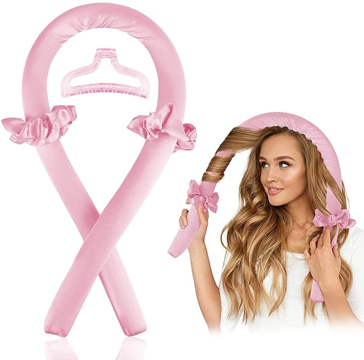 Fezda Pink Heatless Hair Curler 2020 Personal Care Appliance Combo-image-12