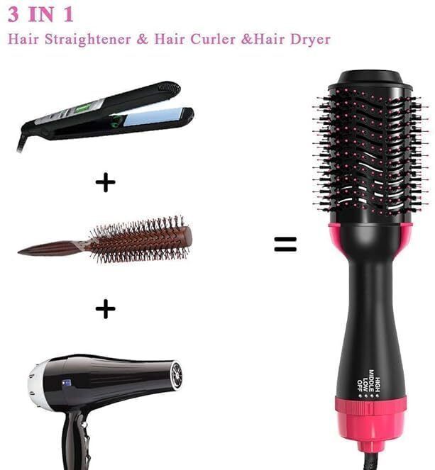 NIMYANK 3IN1 Hair Straightener, Hair Curling, Hair Dryer, On Step Hair Dryer NI101 Hair Dryer-image-38
