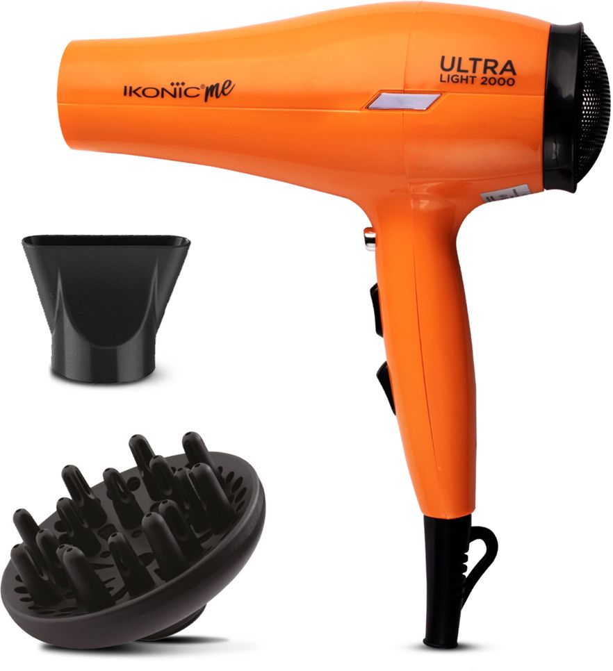Ikonic Professional Ultralight 2000 Hair Dryer-Orange Hair Dryer