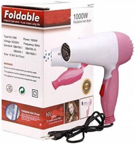 TRIVORA Professional Foldable 1000W Hair Dryer With cold shot button feature HD125 Hair Dryer-image-23