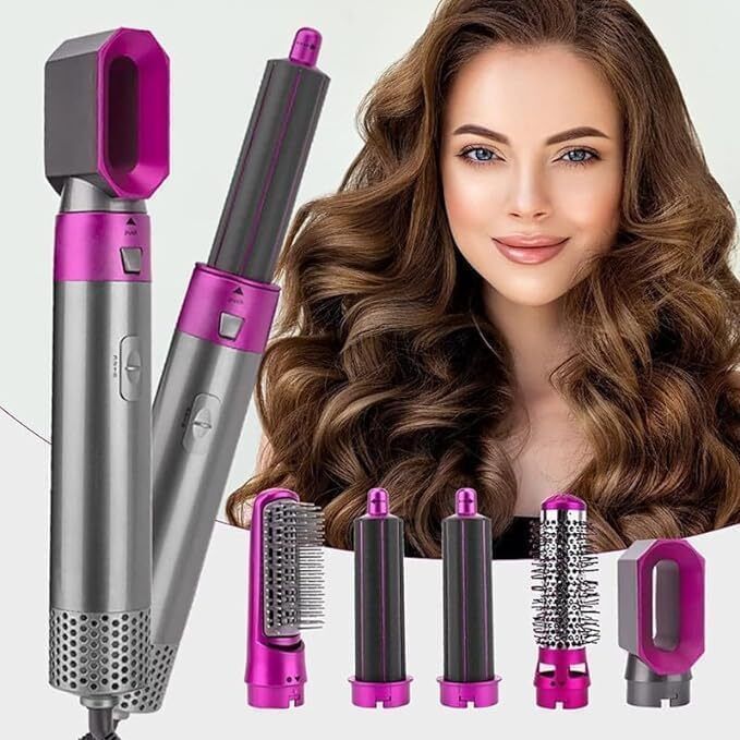 Flimora 5 in 1 Style Hair Dryer Hot Air Brush Dryer for Woman Hair Dryer-image-36