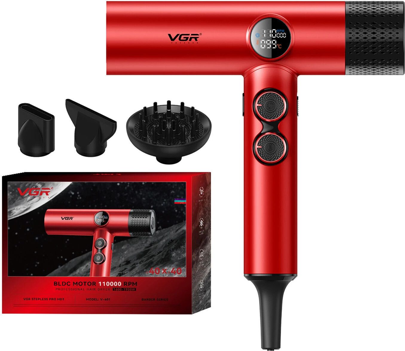 VGR V-401 Professional High Speed 110000 RPM BLDC Motor Hair Dryer-image-39