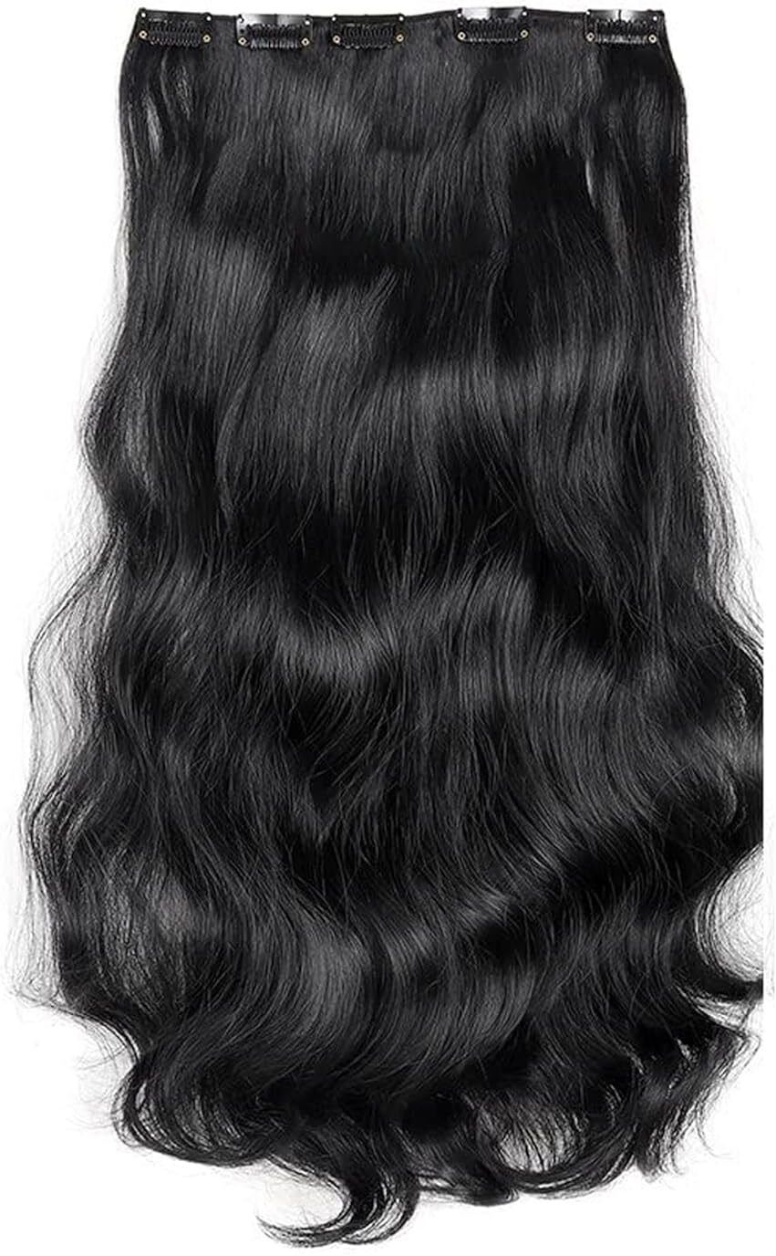 Hair Extensions 18-22 Inch Long Curly Black Thick 5 BB Clip Extension Hair Clip-image-17