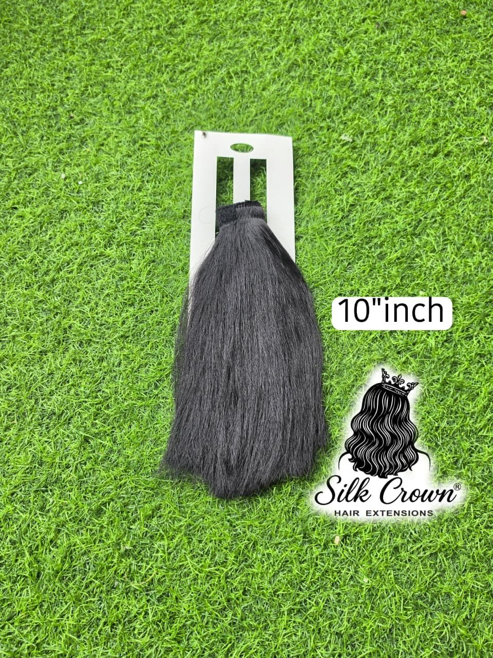 10"inch short hair extensions small jada extensions (black)(straight) hair extension