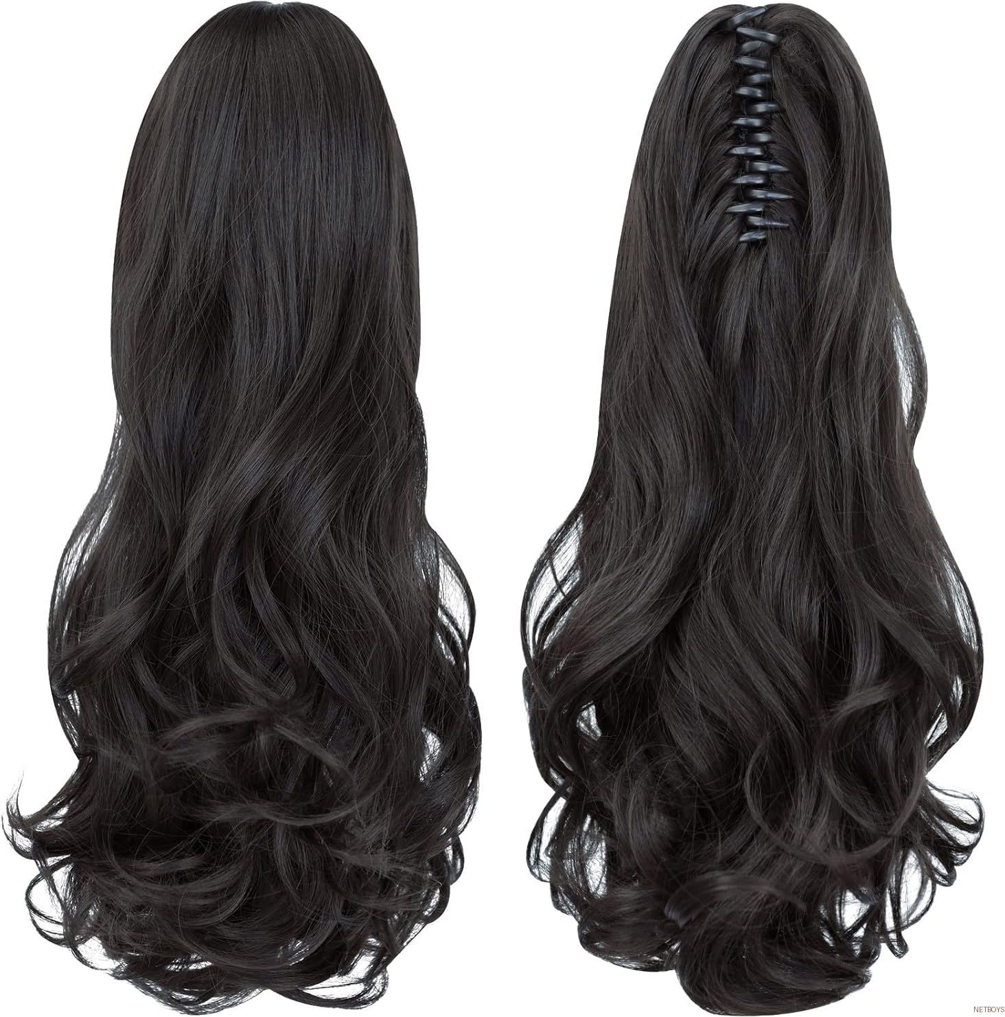 Elegant Black Body Wave Claw Clip Extension For Girls 1121 Hair Extension-image-19
